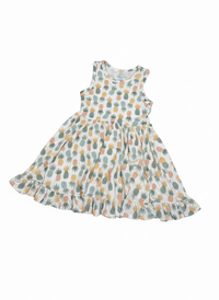 McGuire - Racerback Ruffled Twirl Dress OPEN BEIGE