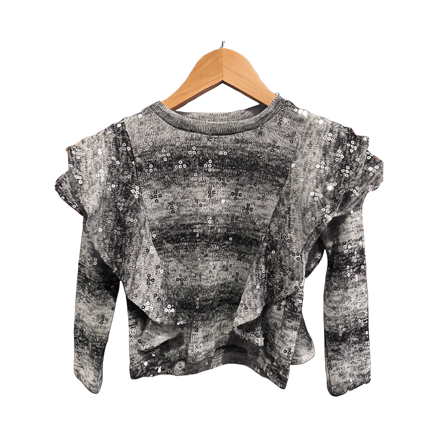 Mia Ruffle Sweater - Grey