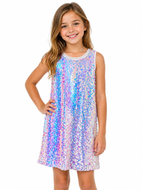 Mia Sequin Dress White
