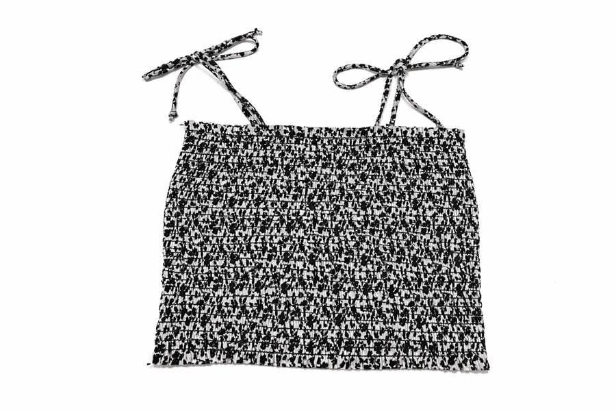 Mia Smocked Top Black