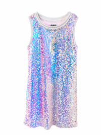 Mia Sequin Dress White