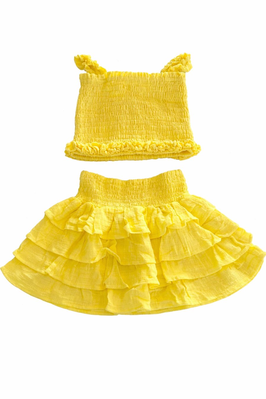 Bela & Nuni Top/Skirt Frill Yellow