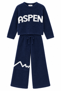 Monkeys Aspen Fuzzy set  Navy/White