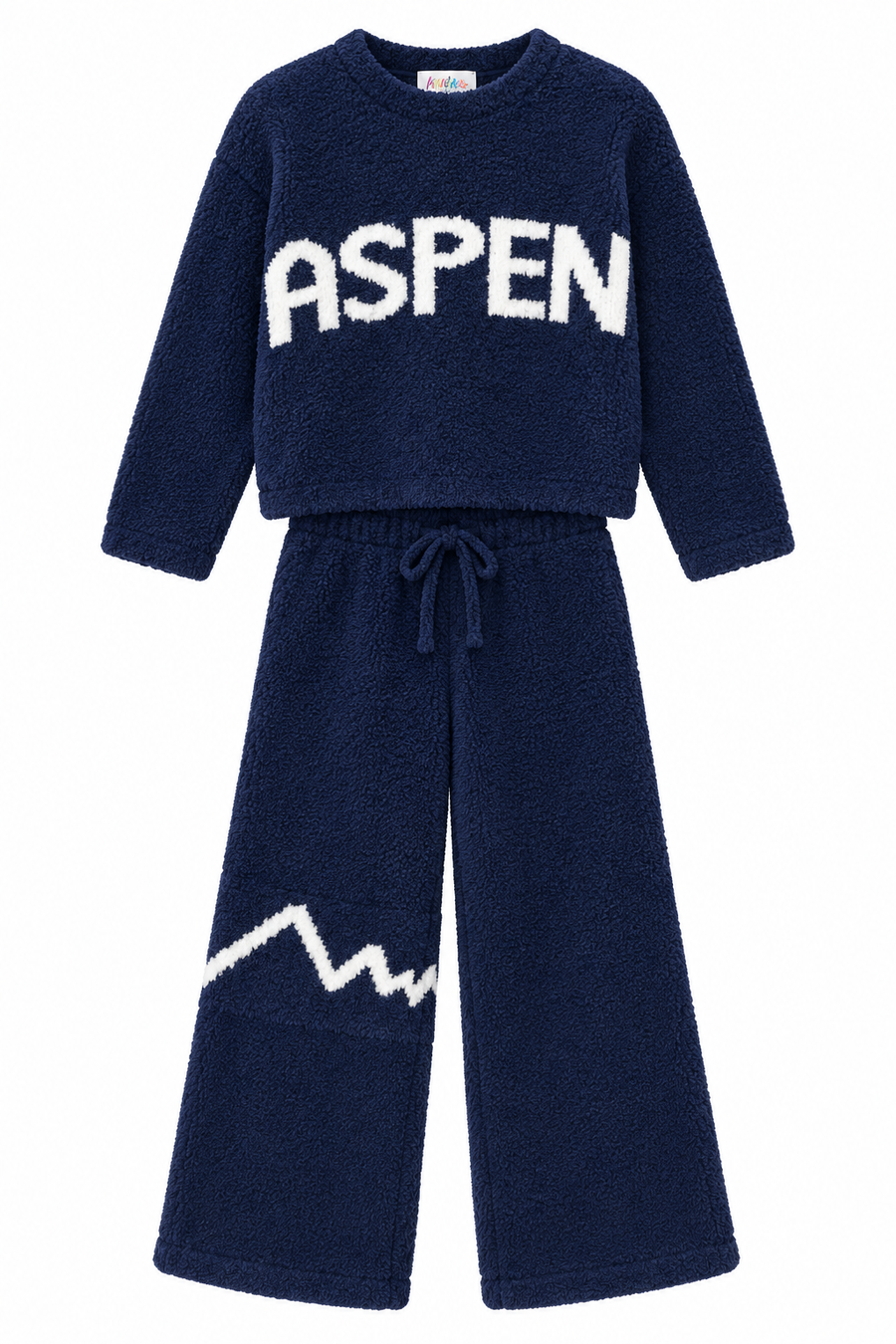 Monkeys Aspen Fuzzy set  Navy/White