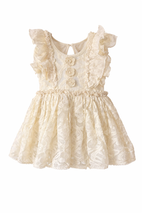 Ooh La La Baby Oatmeal Lace Dress