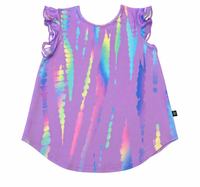 Rainbow Splash Flutter Top – Orchid
