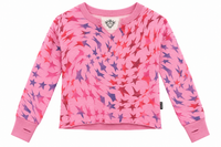 L/S Cut Cut Neck Star Candy Pink