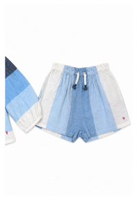 Pink Chicken Top/Short Ocean Stripe