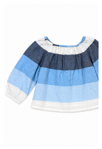 Pink Chicken Top/Short Ocean Stripe