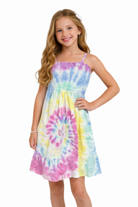 EYELET DRESS RAINBOW