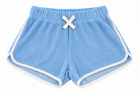 terry drawstring shorts - blue