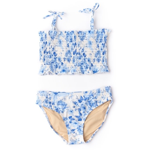 Smocked Bikini - Hibiscus Rose