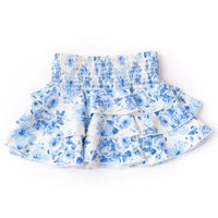 Smocked Ruffle Skirt - Hibiscus
