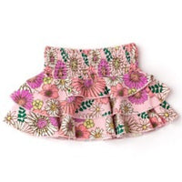 Smocked Ruffle Skirt - Retro Blossom