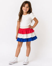Sol Skirt Colorblock Ecru