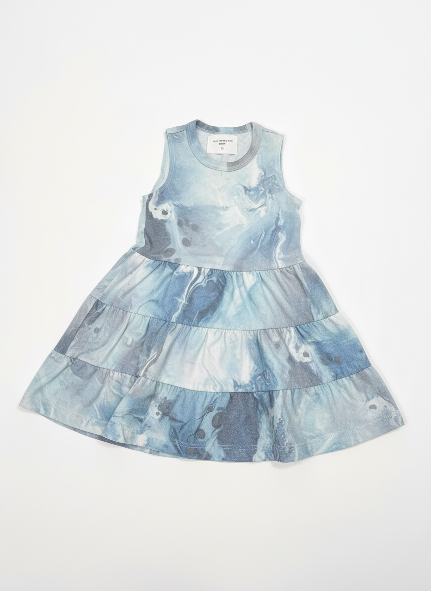 Sol Tier Dress Marble