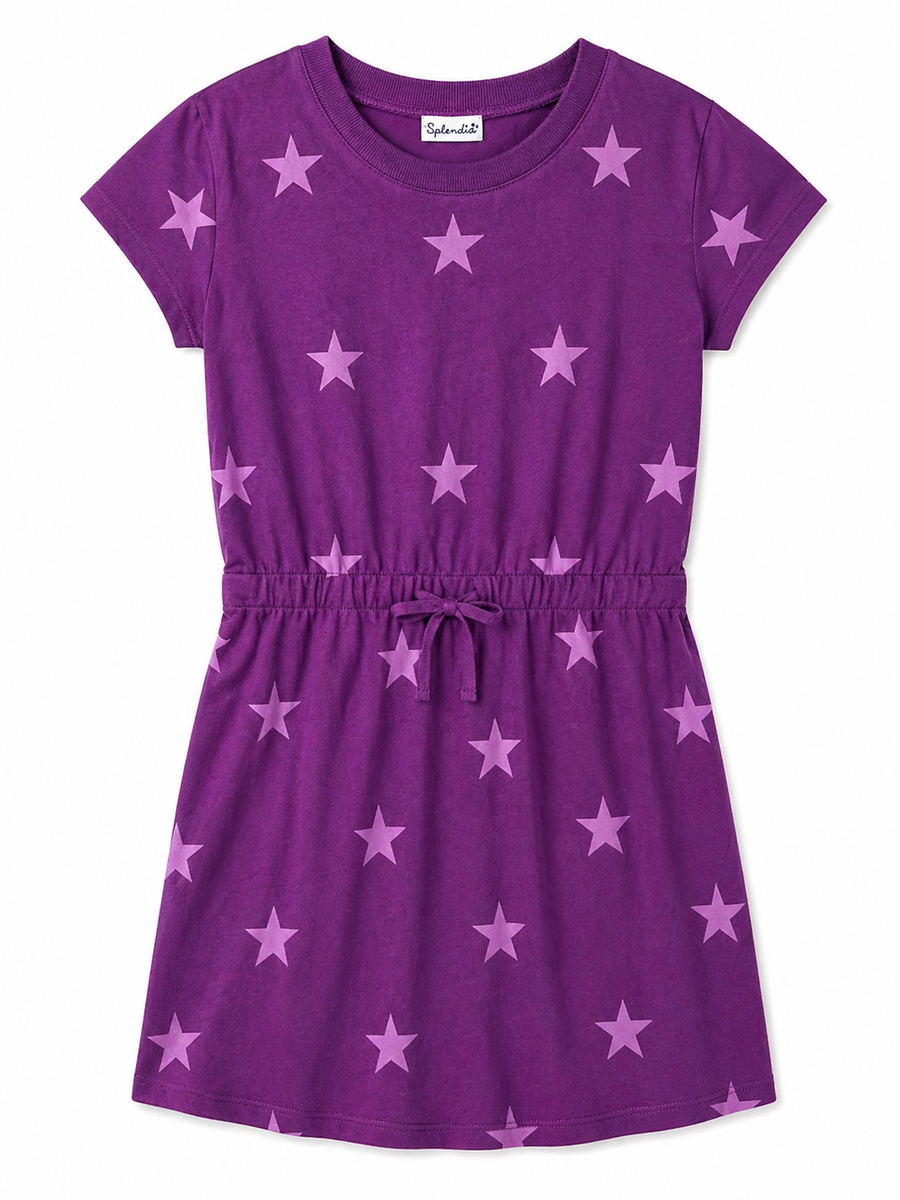 Splendid Star Print Dress – Purple