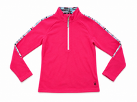 Spyder Speed Fleece Zip T- Neck Cerise Big Girl
