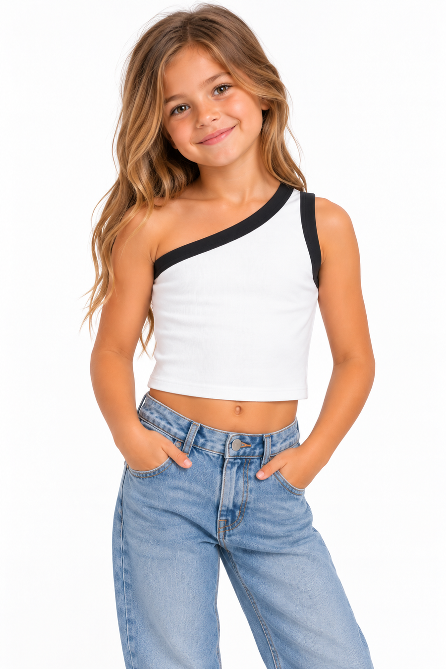 Katie J Amanda Tank Black/White