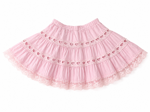 Theme Sofia Heart/Bow Skirt Pink