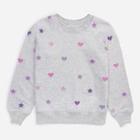 FUNFETTI MULTI SWEATSHIRT LT HTHR GREY