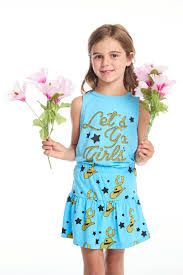 Chaser Let's go girl skort set blue