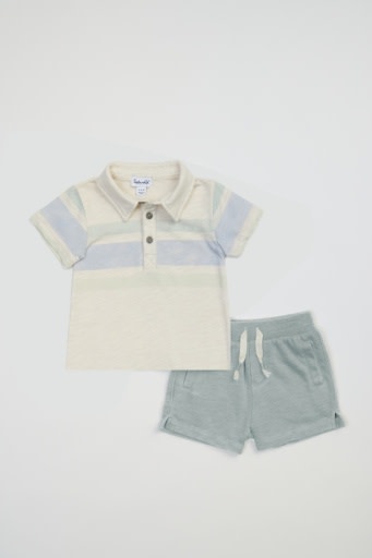 STRIPE POLO SET CANVAS