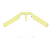 boys water appearing rashguard - citron & white yellow