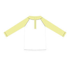 boys water appearing rashguard - citron & white yellow