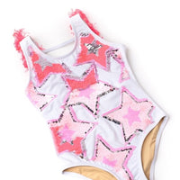 flip sequin fringe back 1pc - stars multi