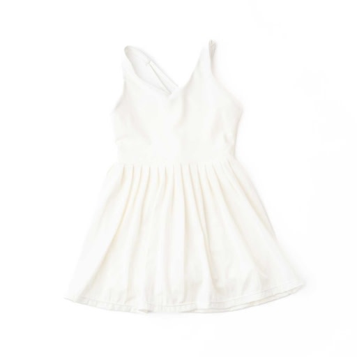 dress - pleated active - white white