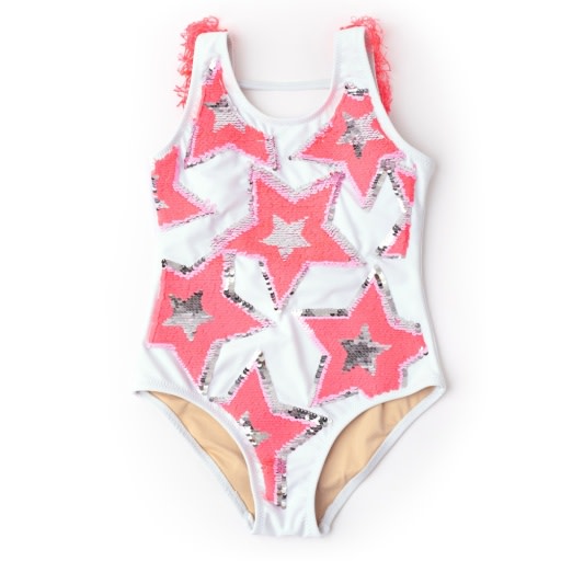 flip sequin fringe back 1pc - stars multi
