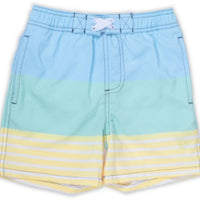 boys trunks - stripe colorblock multi